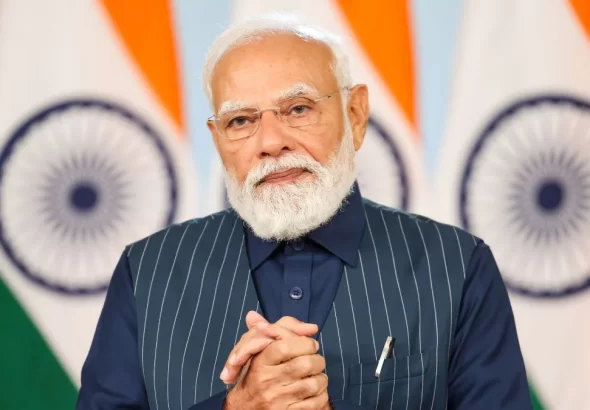 प्रधानमंत्री नरेंद्र मोदी राष्ट्रीय युवा दिवस पर भारत मंडपम में विकसित भारत यंग लीडर्स डायलॉग 2026 के समापन सत्र में युवाओं से संवाद करते हुए