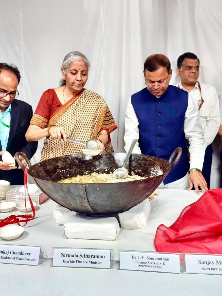 Halwa Ceremony Union Budget 2026 at North Block Delhi